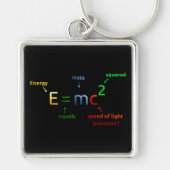 E = MC^2. E staat voor MC Squared Sleutelhanger (Voorkant)