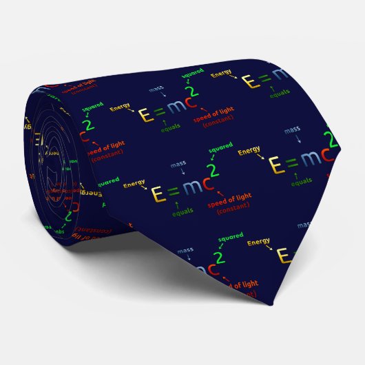 E = MC^2. E staat voor MC Squared Stropdas (Opgerold)