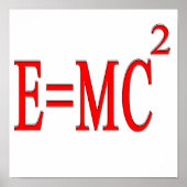 E=MC 2 (rood) Poster (Voorkant)