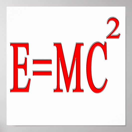 E=MC 2 (rood) Poster (Voorkant)