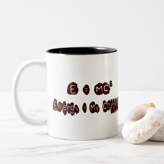 E=MC Coffee Tweekleurige Koffiemok (Met donut)