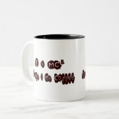 E=MC Coffee Tweekleurige Koffiemok (Voorkant links)