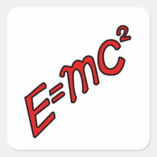 E = mc² – Genieus Modus Aan Vierkante Sticker