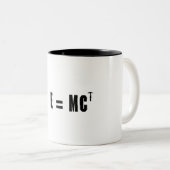 E=MC Hammer! Tweekleurige Koffiemok (Voorkant rechts)