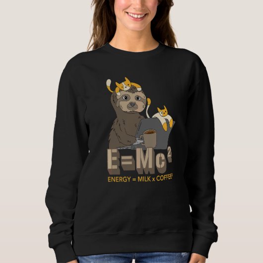 E Mc² Melkkoffie Quantum Mechanics Science Physic Trui (Voorkant)
