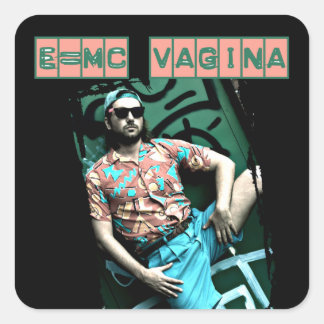 e=mcvagina vierkante sticker