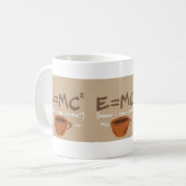 E = Melk × Coffee² Grappige Energie Vergelijking M Koffiemok (Voorkant links)