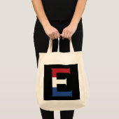E Monogram afgedekt op NLD-vlag op bk gtcn Tote Bag (Voorkant (product))