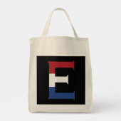E Monogram afgedekt op NLD-vlag op bk gtcn Tote Bag (Achterkant)
