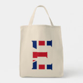 E Monogram afgedekt op Uniefactrice vlag gtcn Tote Bag (Achterkant)