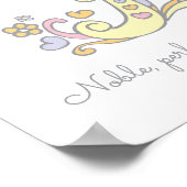 E monogram art Elsie meisjes naam poster (Hoek)