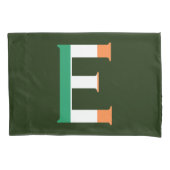 E Monogram bedekt met Ierse vlag pcnt Kussensloop (Voorkant)
