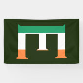 E Monogram bedekt met Ierse vlag (v) brcnt Spandoek (Horizontaal)