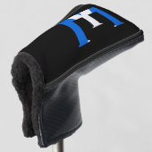 E Monogram bedekt met Schotse vlag pcnt Golfheadcover (3/4 voorkant)