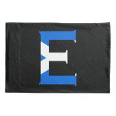 E Monogram bedekt met Schotse vlag pcnt Kussensloop (Achterkant)