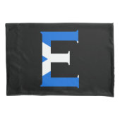 E Monogram bedekt met Schotse vlag pcnt Kussensloop (Voorkant)