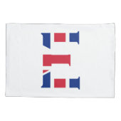 E Monogram bedekt met Union Jack Flag pcnt Kussensloop (Achterkant)
