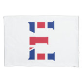 E Monogram bedekt met Union Jack Flag pcnt Kussensloop (Voorkant)