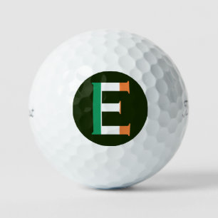 E Monogram bedekt op Ierse vlag tpv1 gbcnt Golfballen