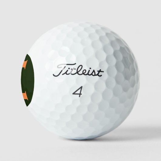 E Monogram bedekt op Ierse vlag tpv1 gbcnt Golfballen (Logo)