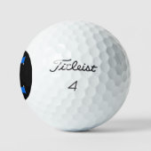 E Monogram bedekt op Schotse vlag tpv1 gbcnt Golfballen (Logo)