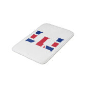 E Monogram bedekt op Union Jack Flag bmcnt Badmat (Gekanteld)