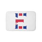 E Monogram bedekt op Union Jack Flag bmcnt Badmat (Voorkant)