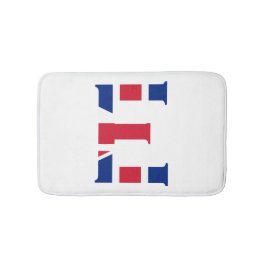 E Monogram bedekt op Union Jack Flag bmcnt Badmat