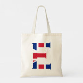 E Monogram bedekt op Union Jack Flag btcnt Tote Bag (Achterkant)