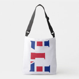 E Monogram bedekt op Union Jack Flag cbbcnt Crossbody Tas