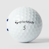 E Monogram bedekt op Union Jack Flag tmtp5 gbcnt Golfballen (Logo)