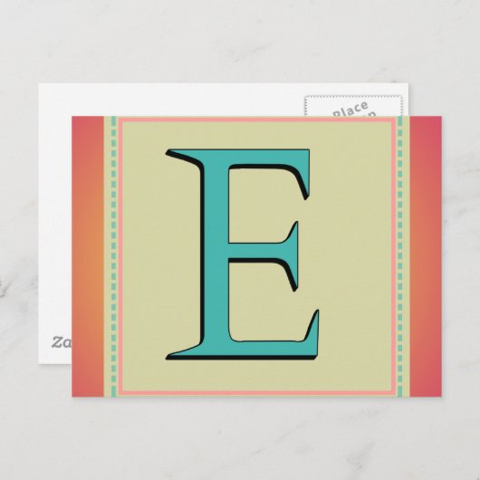 E MONOGRAM-BRIEF BRIEFKAART (Voorkant / Achterkant)