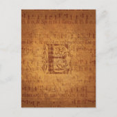 E-monogram Briefkaart (Voorkant)