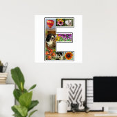 E Monogram Creëer Uw Eigen 8 Aangepaste fotocollag Poster (Thuiskantoor)