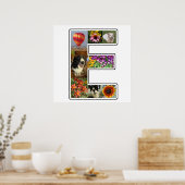 E Monogram Creëer Uw Eigen 8 Aangepaste fotocollag Poster (Keuken)