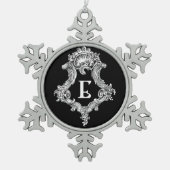 E Monogram Inital Ornament (Voorkant)