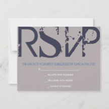 E Monogram Initialen Bar Bat Mitzvah Reply Card
