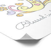 E monogram kunst Evie meisjes naam poster (Hoek)