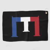 E Monogram overlay op NLD Vlag op bk gtcnt Golfhanddoek (Horizontaal)