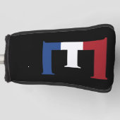 E Monogram overlay op NLD Vlag op bk pct Golfheadcover (Voorkant)