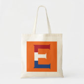 E Monogram overlay op NLD Vlag op of btt Tote Bag (Voorkant)