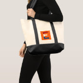 E Monogram overlay op NLD Vlag op of het Tote Bag (Voorkant (product))