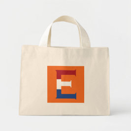E Monogram overlay op NLD Vlag op of tct Mini Tote Bag