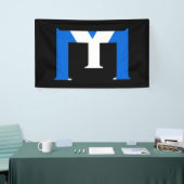 E Monogram overlay op Schotse vlag (v) brcnt Spandoek (Beurs)