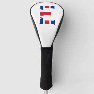 E Monogram overlay op Union Jack Flag dcnt Golfheadcover