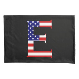 E Monogram overlay op VS Vlag pcnt Kussensloop