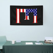 E Monogram overlay op VS Vlag (v) brcnt Spandoek (Beurs)