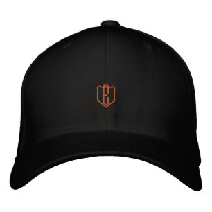 E Monogram Zwart-Hut Flexfit Wol Large XL Stijlvol Geborduurde Pet