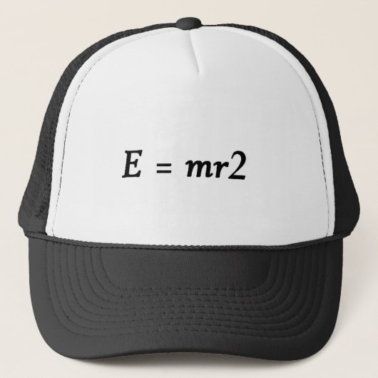 E=mr2 lettertype trucker pet (Voorkant)