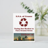 E.P.A. van Uranus Briefkaart (Staand voorkant)
